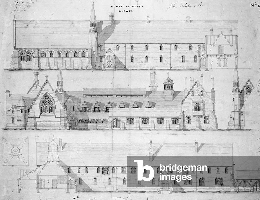 The House of Mercy, Clewer, c.1853 (engraving)
