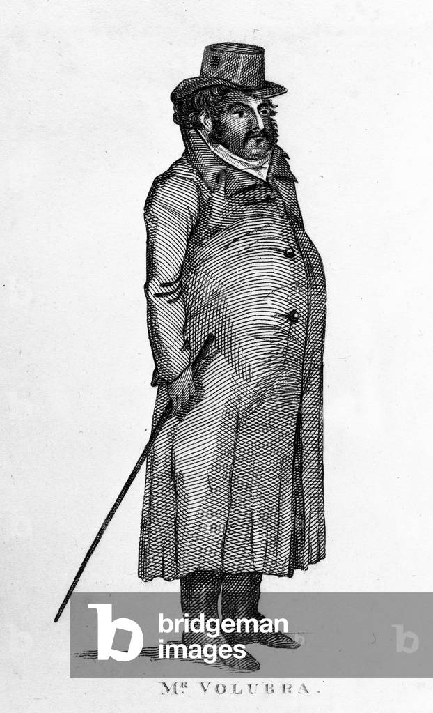 Mr Valobra, illustration from 'The Lives and Portraits of Remarkable Characters' by James Caulfield, published 1819 (engraving)