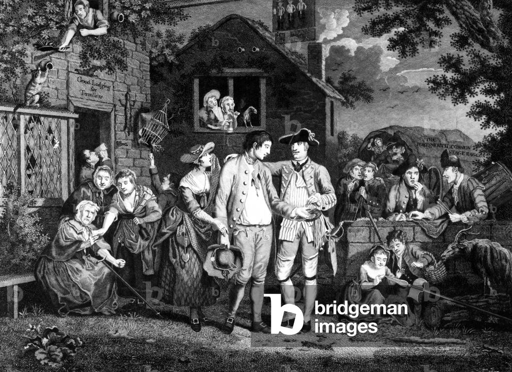 Die Rekrutierung Serjeant, graviert von John Goldar, 1769 (gravieren)