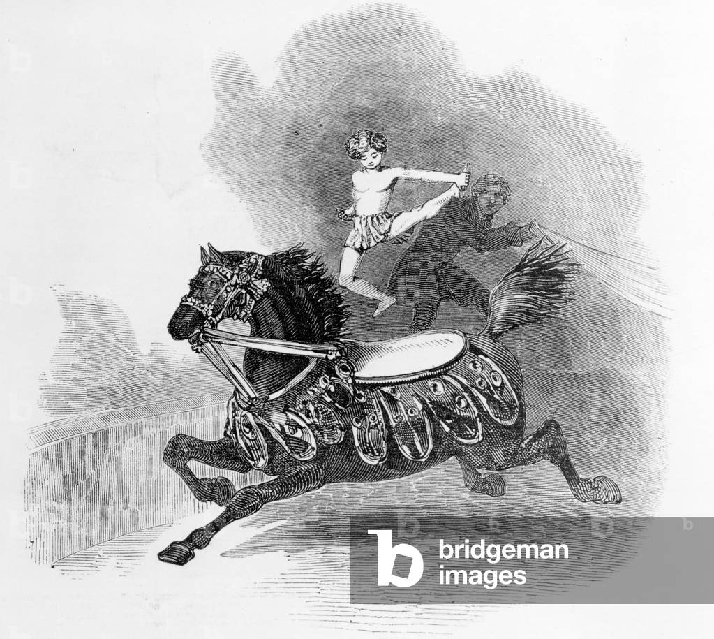 Young Hernandez, at Astley's Amphitheatre, illustration from 'The Illustrated London News', 1849 (engraving)
