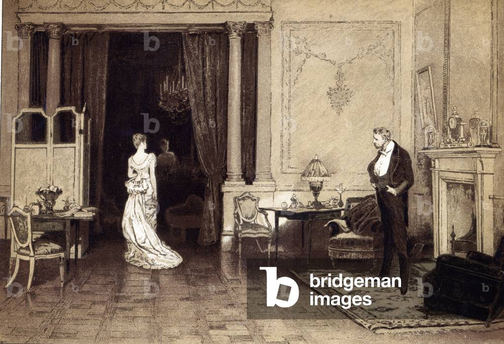 la prima nuvola, da 'Leisure Hour ', 1888 (incisione)