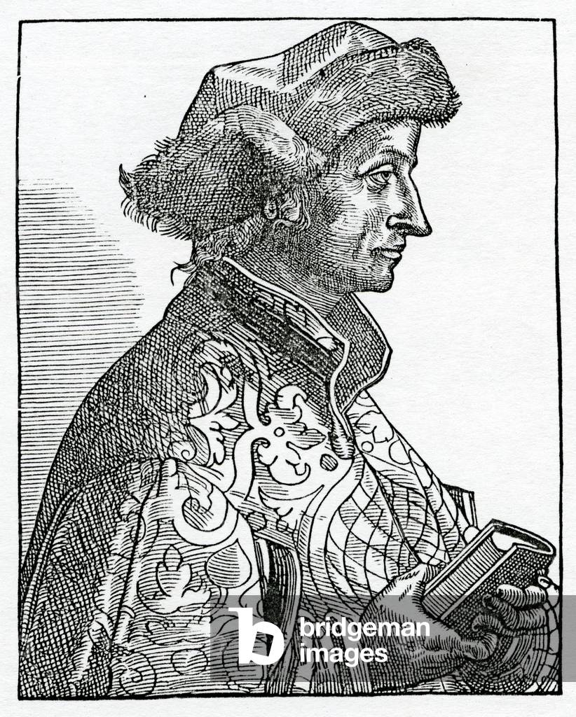 Sebastian Brandt, frontispiece to the English translation of 'The Ship of Fools', published in 1874 (engraving) 