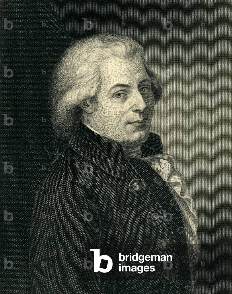 Portrait of Wolfgang Amadeus Mozart (1756-91) Austrian composer, engraved by Lazarus Gottlieb Sichling (1812-63) (engraving)