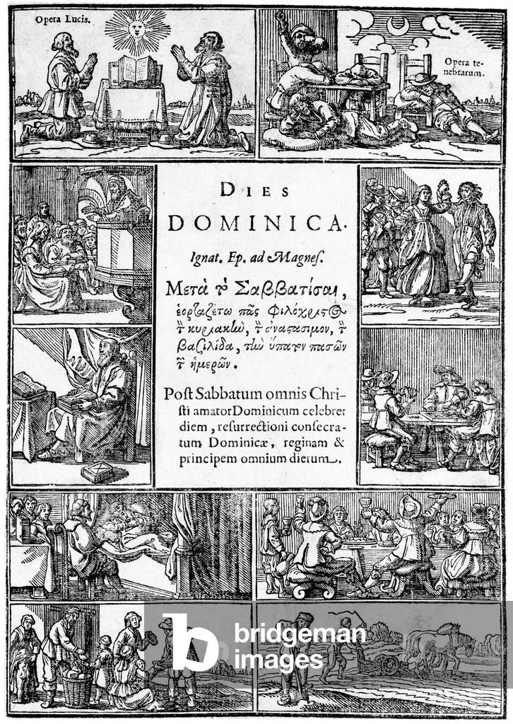 Title-page to Thomas Young's 'Dies Dominica', 1639 (woodcut)
