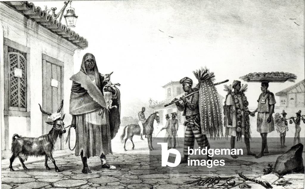 House for Rent, Horse and Goat for Sale, from 'Voyage Pittoresque et Historique au Bresil', (litho)