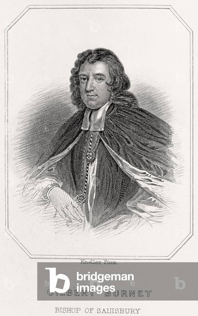 Portrait of Gilbert Burnet, Bishop of Salisbury, 1835 (litho)