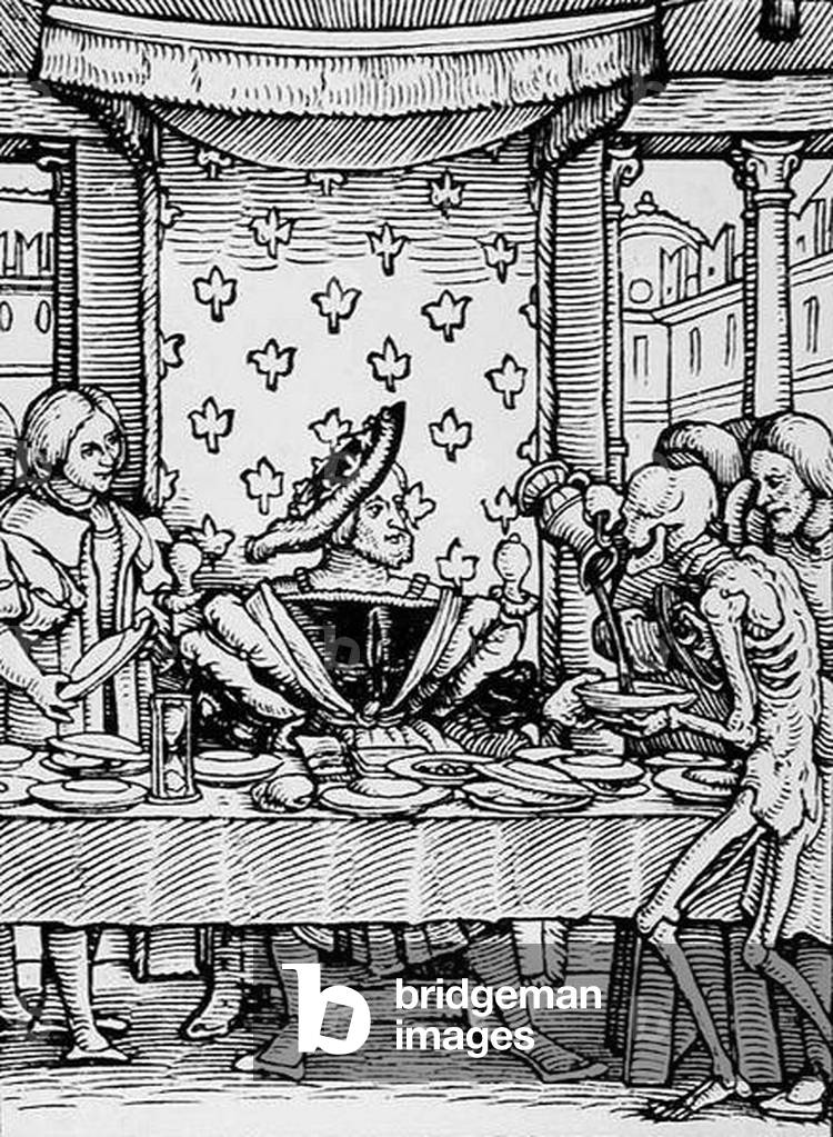 Death and the King, from 'The Dance of Death', engraving by Hans Lutzelburger, c.1538 (woodcut)