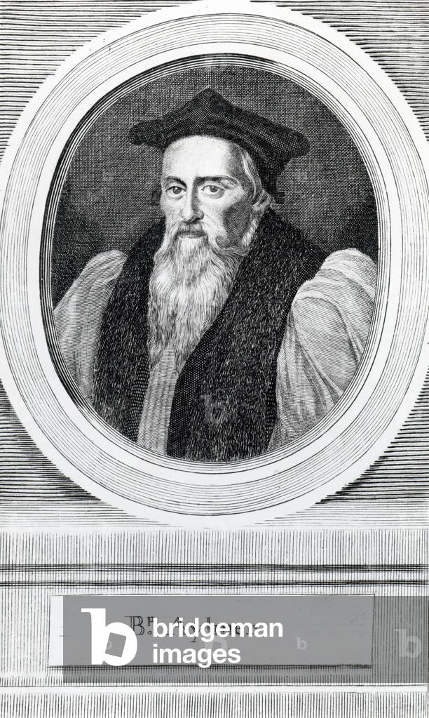 John Aylmer, Lord Bishop of London (1521-94) (engraving)