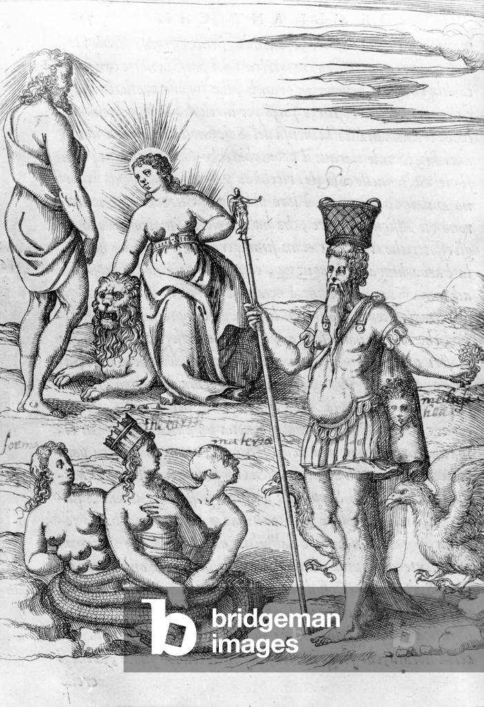 Apollo, illustration from 'Le Imagini de i Dei de gli Antichi' by Vincenzo Cartari, 1571 (etching)