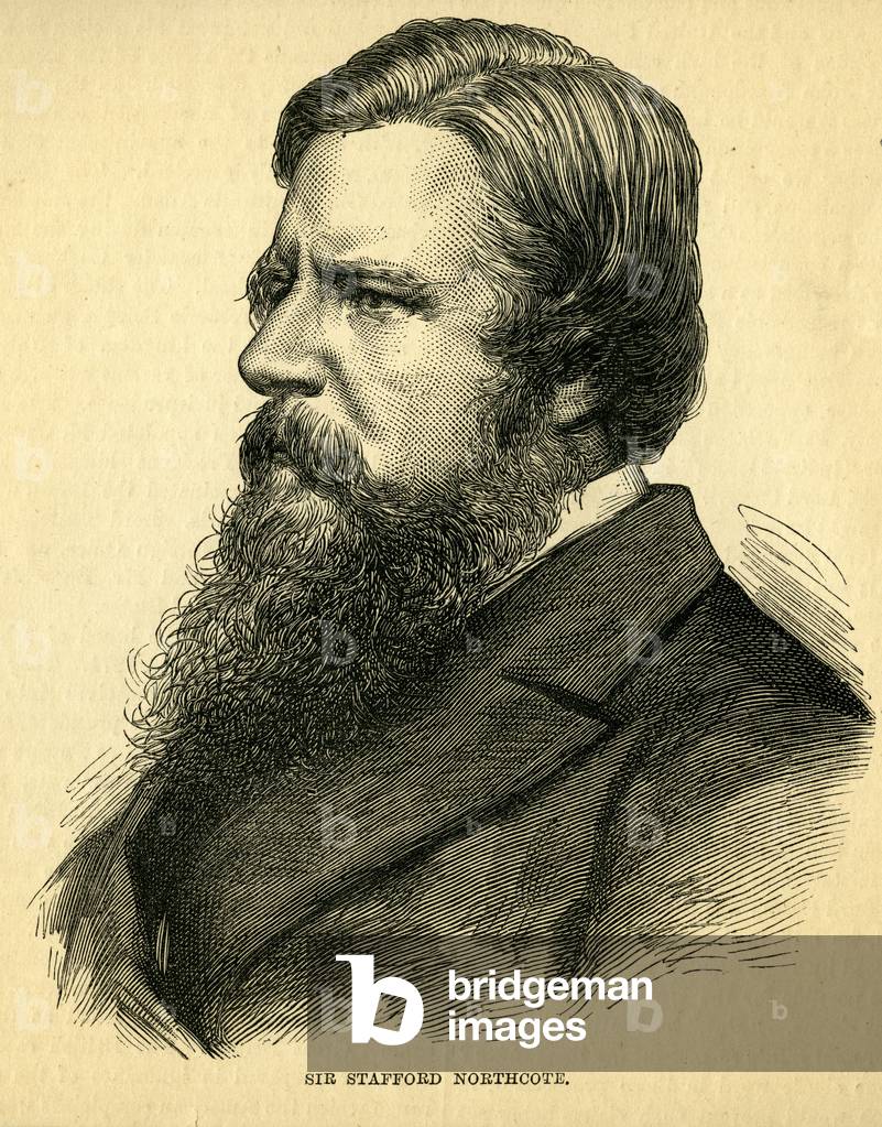 Sir Stafford Northcote, 1st Earl of Iddesleigh (1818-87) (engraving)