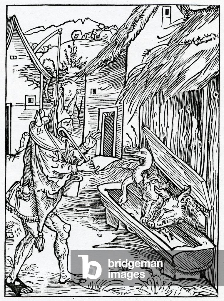 On them yt synne trustynge vpon the mercy of God, illustration from Alexander Barclay's English translation of 'The Ship of Fools', from an edition published in 1874 (engraving)