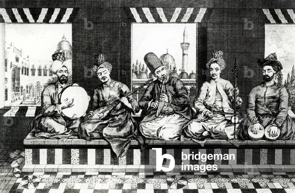 A Group of Oriental Musicians (engraving)