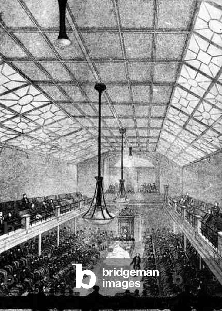 Thomas Duncombe (1796-1871) Presenting his Petition to Parliament, 1842 (litho)