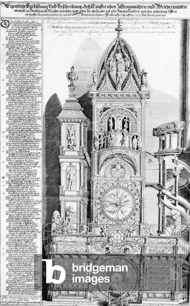 The Astronomical Clock in Strasbourg Cathedral, 1621 (engraving and letterpress)