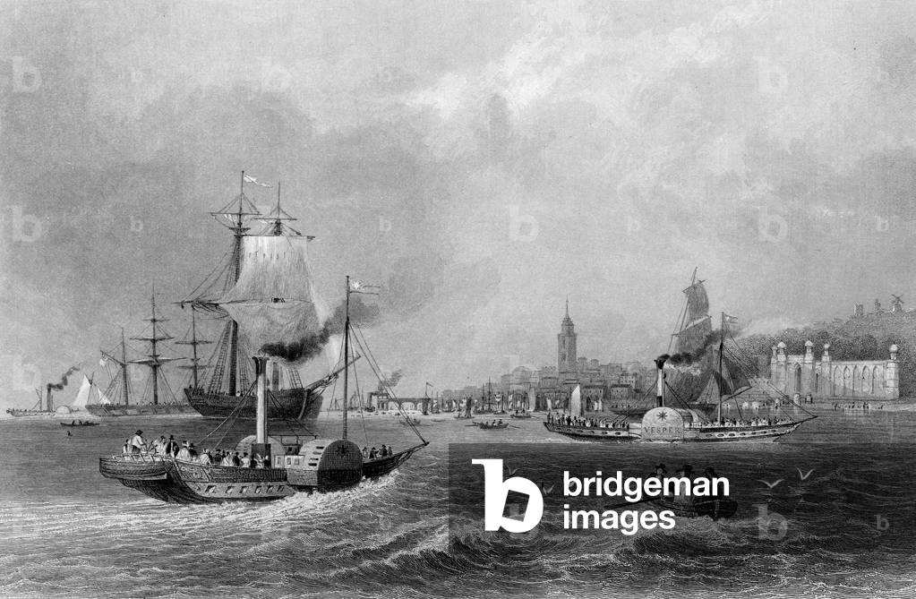 Gravesend, engraved by Henry Adlard, c.1830 (engraving)