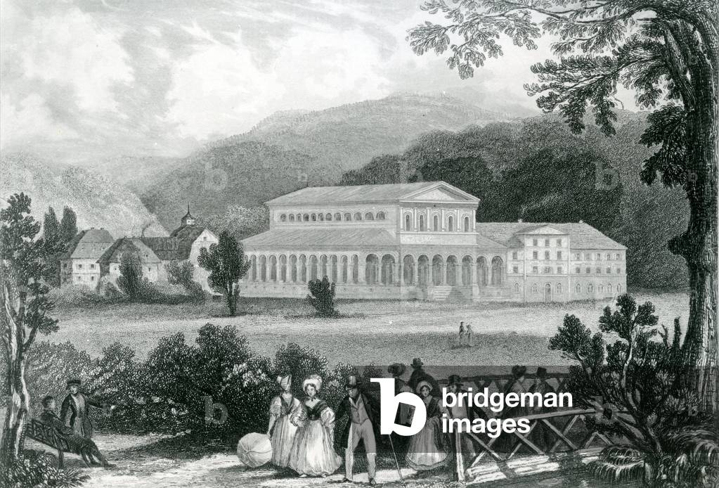 The Grosse Kursaal, Bad Bruckenau, 1833 (engraving)