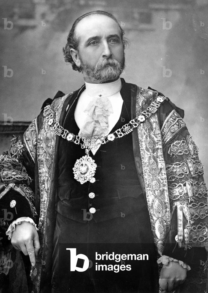 Sir James Whitehead, Lord Mayor of London, c.1888-9 (b/w photo)