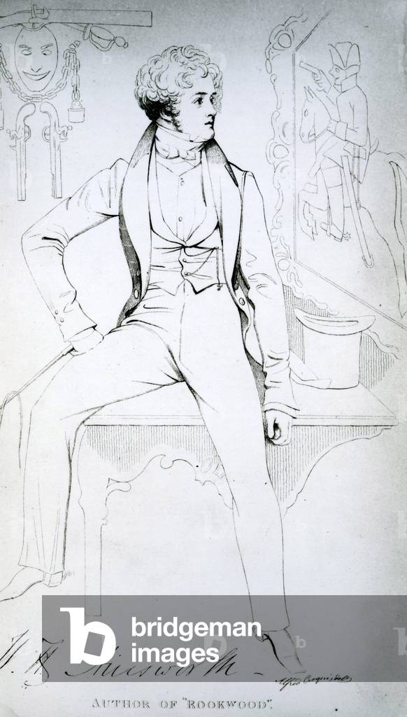 William Harrison Ainsworth (1805-82) (engraving)