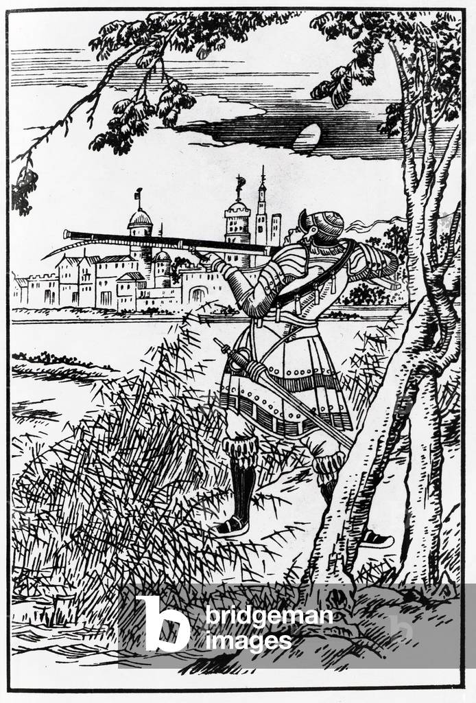 Napoleon going to be killed by assassins (woodblock)