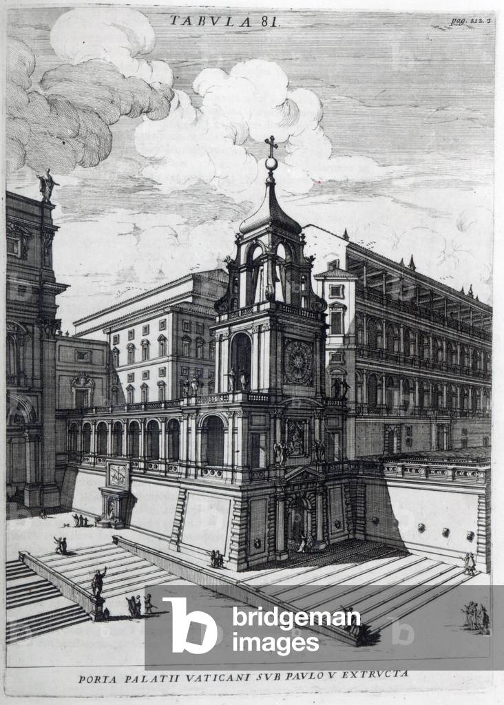 An entrance gate to The Vatican, 1696 (engraving)