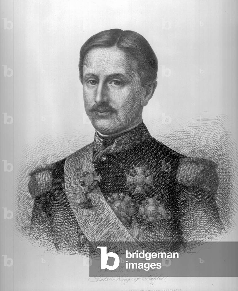 Francis II of the Two Sicilies, from 'The Drawing Room Portrait Gallery of Eminent Personages' (engraving)