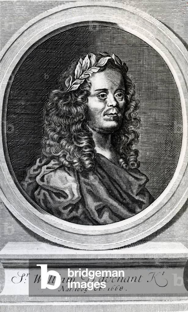 Sir William Davenant (1606-1668), frontispiece, 1673 (engraving) 