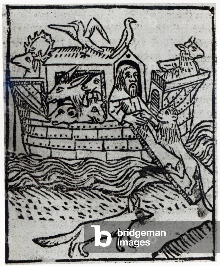 Arca di Noè, illustrazione da 'Golden Legend 'compilata da Jacobus de Voragine e pubblicata da William Caxton,