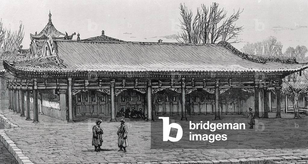 The Chief Taranchi Mosque in Kuldja (engraving)