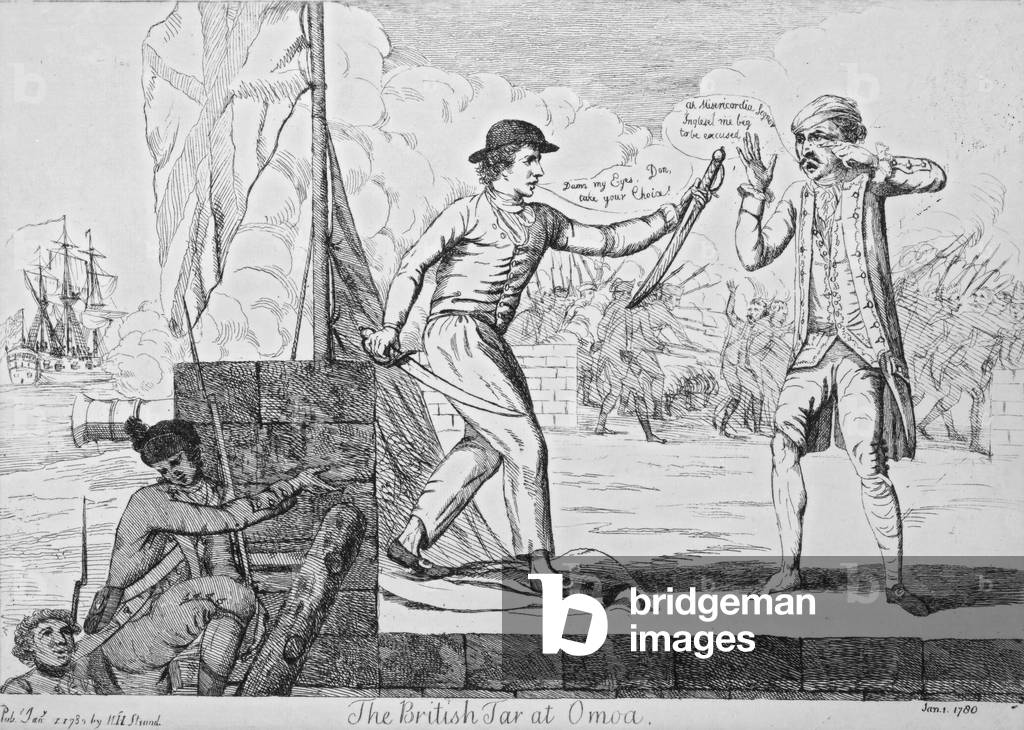 The British Tar at Omoa, 1780 (etching)
