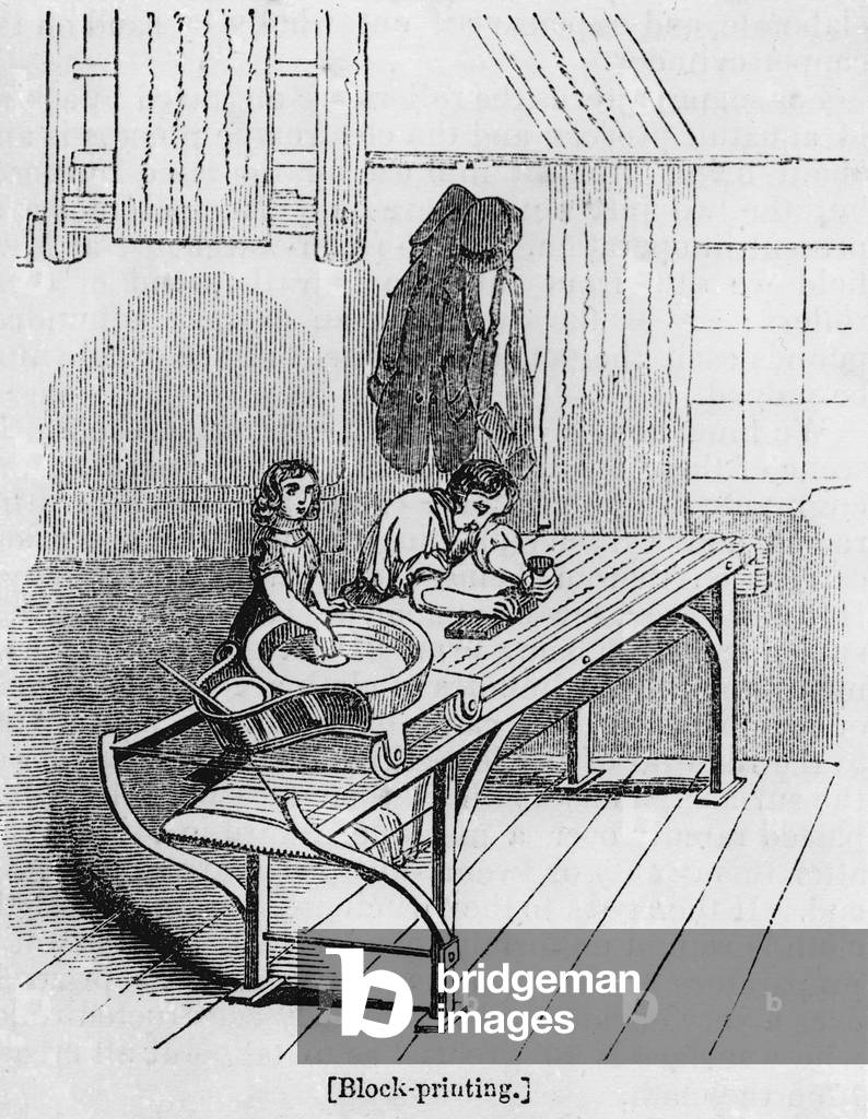 Textile Block Printing (engraving)