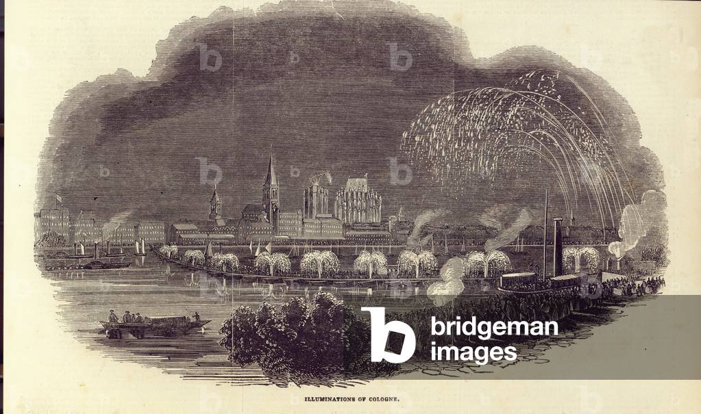 Illuminations of Cologne, 23rd August 1845 (engraving)