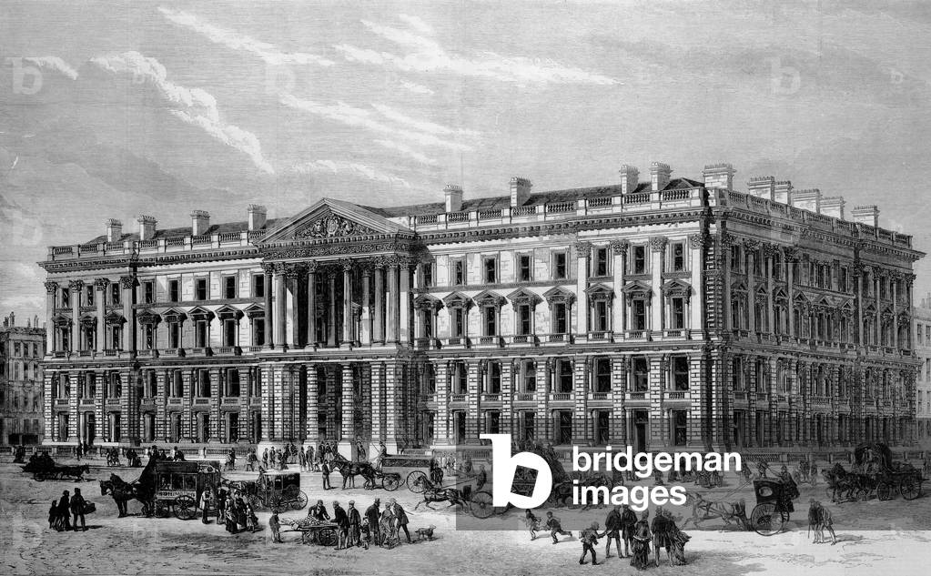 Proposed new buildings of the General Post Office in St Martin-le-Grand, 1870 (engraving)
