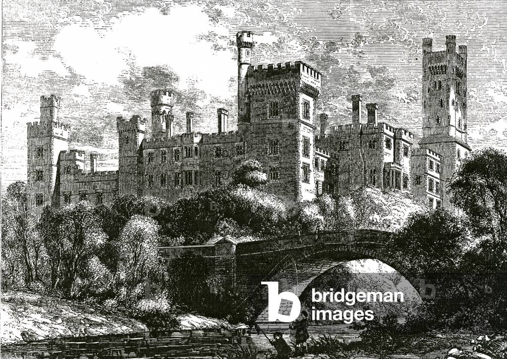 Lismore Castle, published in 'Building News', 1858 (engraving)