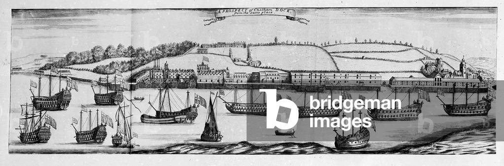A Prospect of Chatham Dock from Finsbery Windmill (engraving)