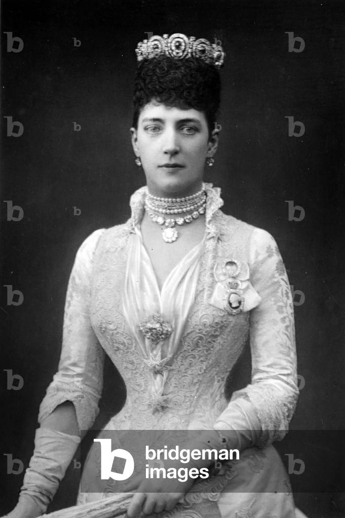 Alexandra, Queen Consort of Edward VII of Great Britain, c.1890 (b/w photo)