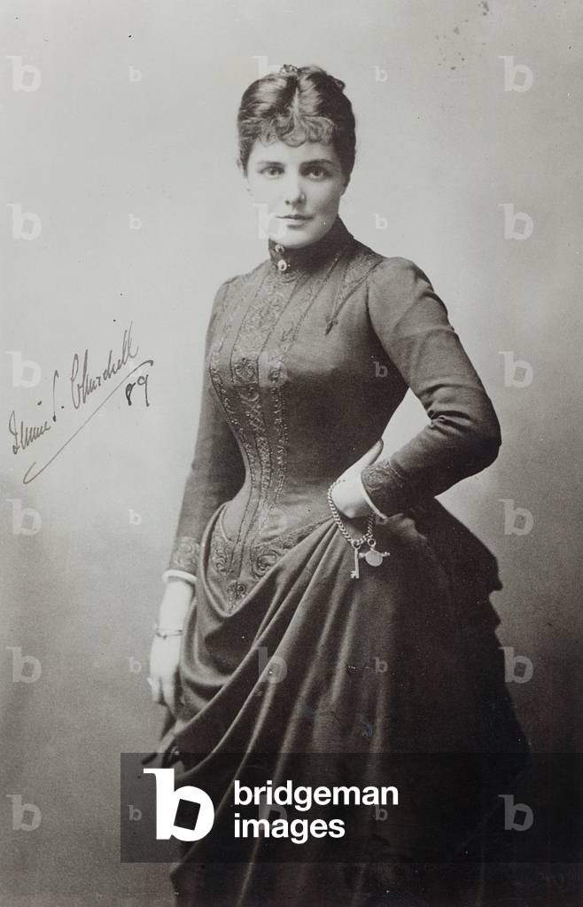 Immagine di Fotografia "Lady Randolph Churchill (foto in b/n)", 19th Secolo di English Photographer