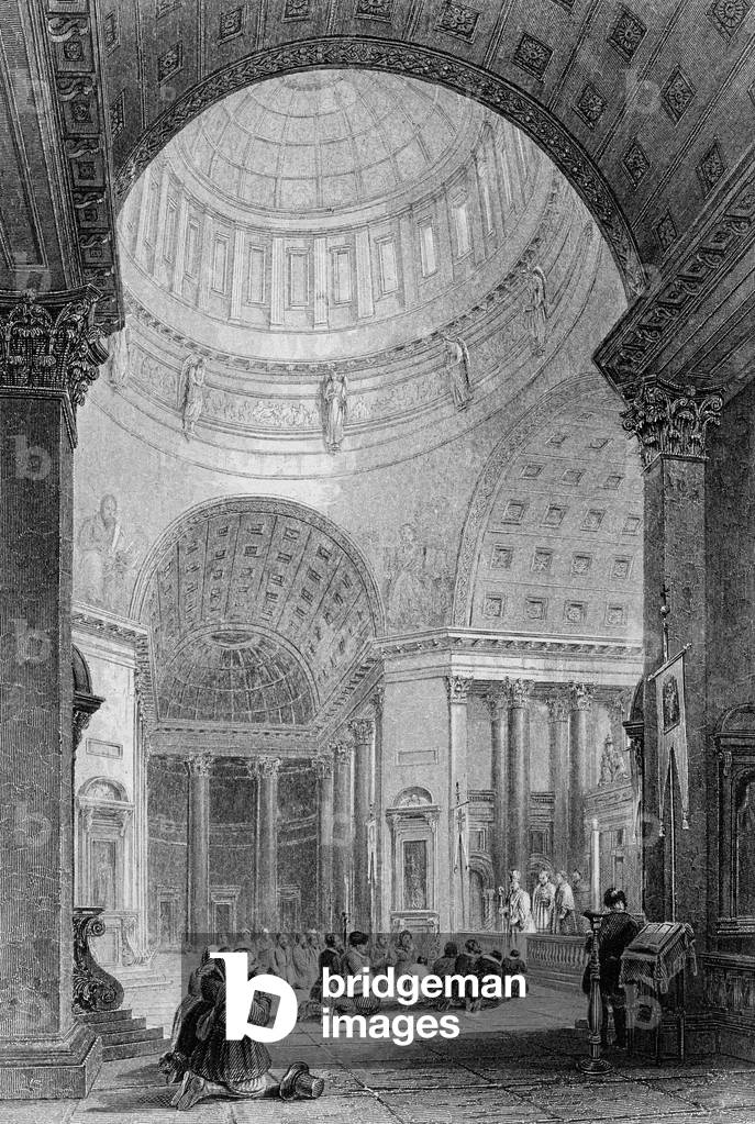 Interior of the Kazan Church, engraved by T. Higham (engraving)