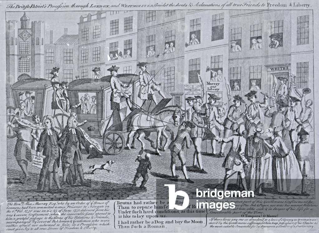 The British Patriots Procession through London and Westminster (engraving)