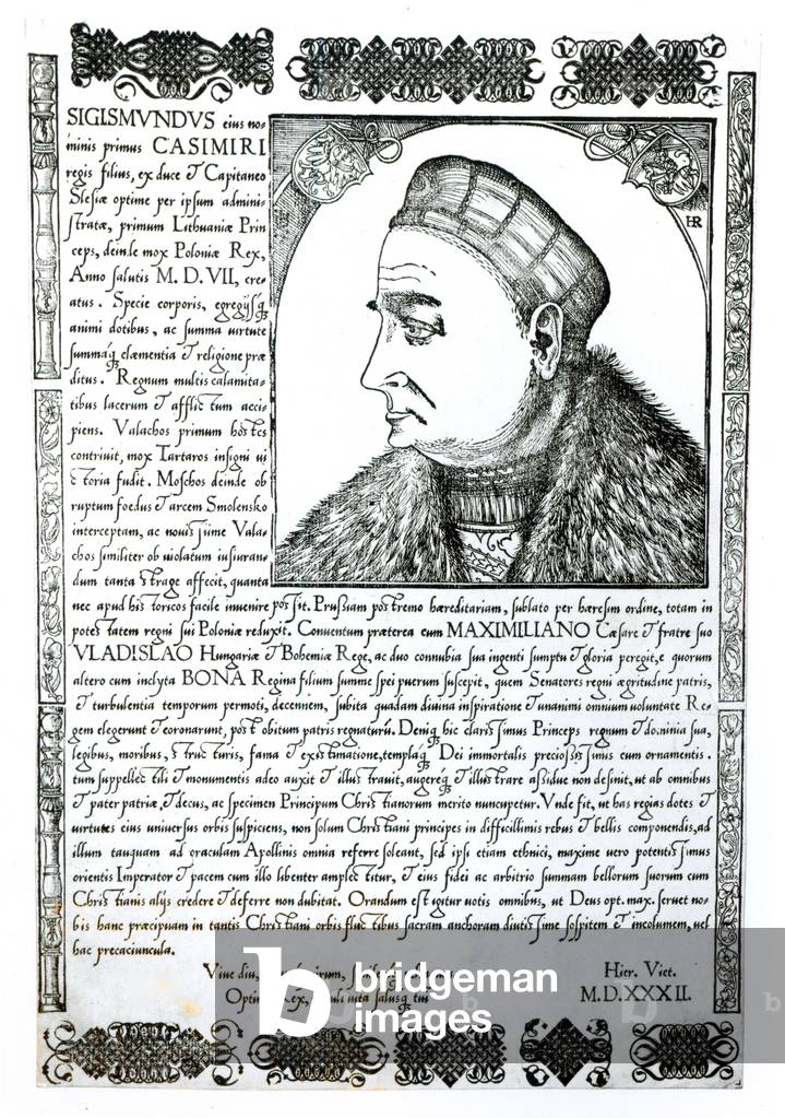 Sigismund I (1467-1548), 1532 (engraving)