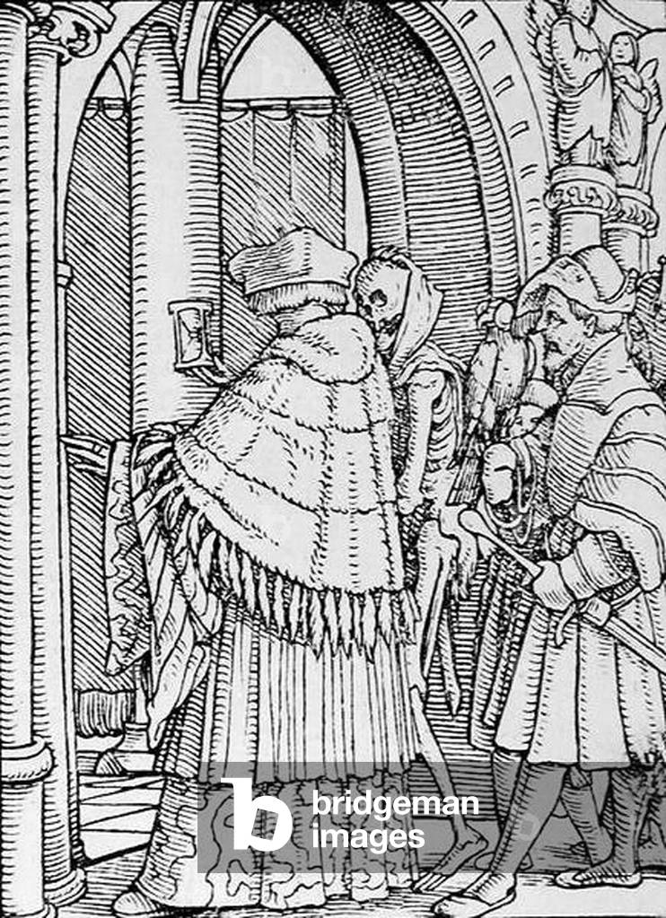 "Morte e il Canone", 16th Secolo di Hans Holbein the Younger, b/w