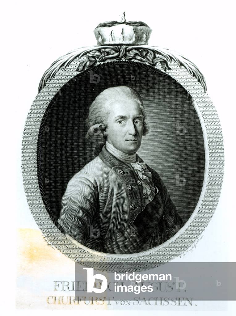 Ritratto di Federico Augusto I (1750-1827), Re di Sassonia (incisione)