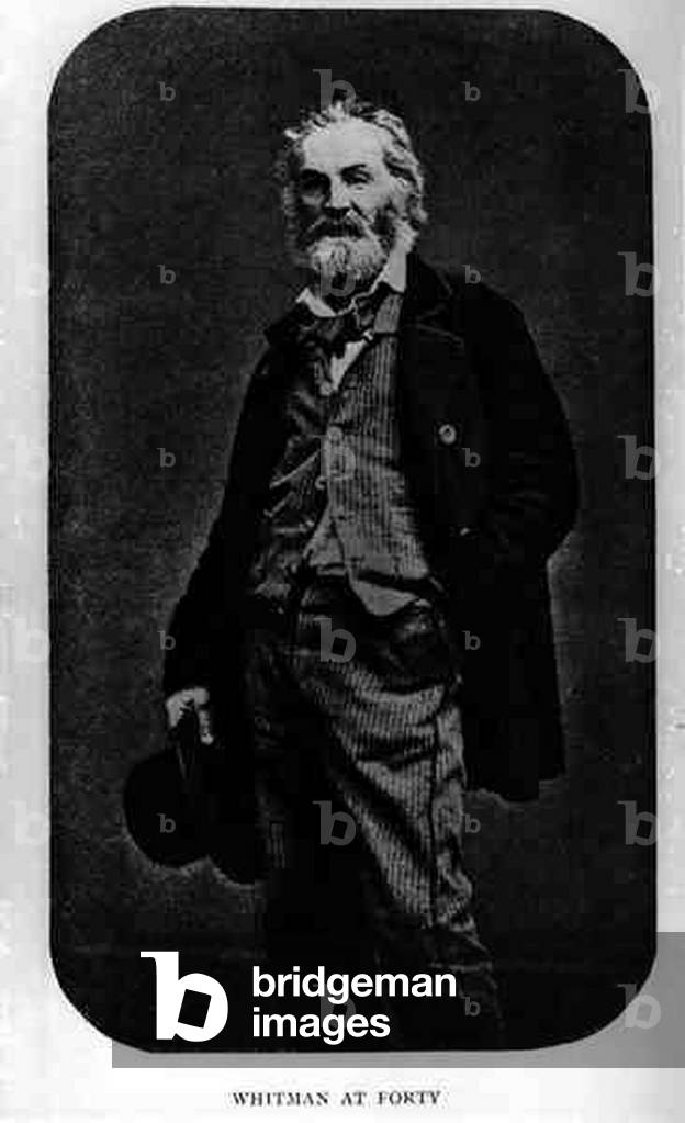 Walt Whitman (1819-92) (b/w photo)