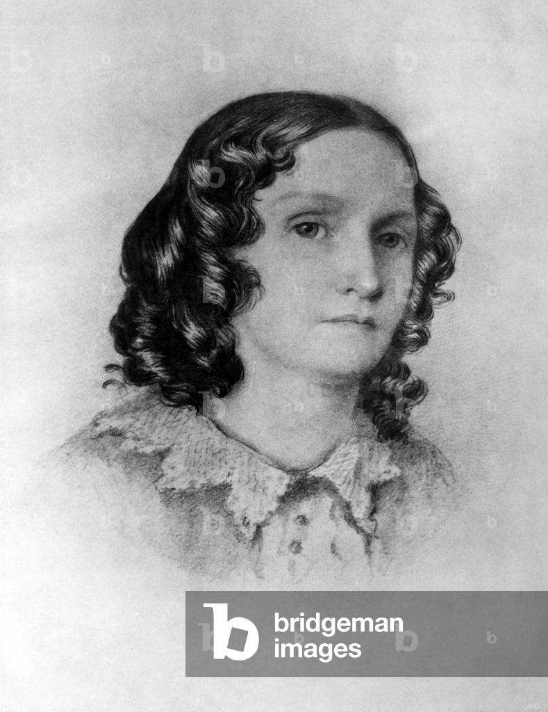 Mrs. Jenkin, from a sketch taken by her son at Genoa, 19th Century (engraving)