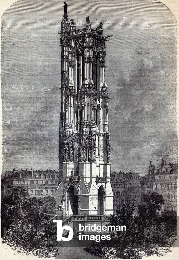Church of St. Jacques de la Boucherie, Paris, which held sittings of the National Assembly (engraving)