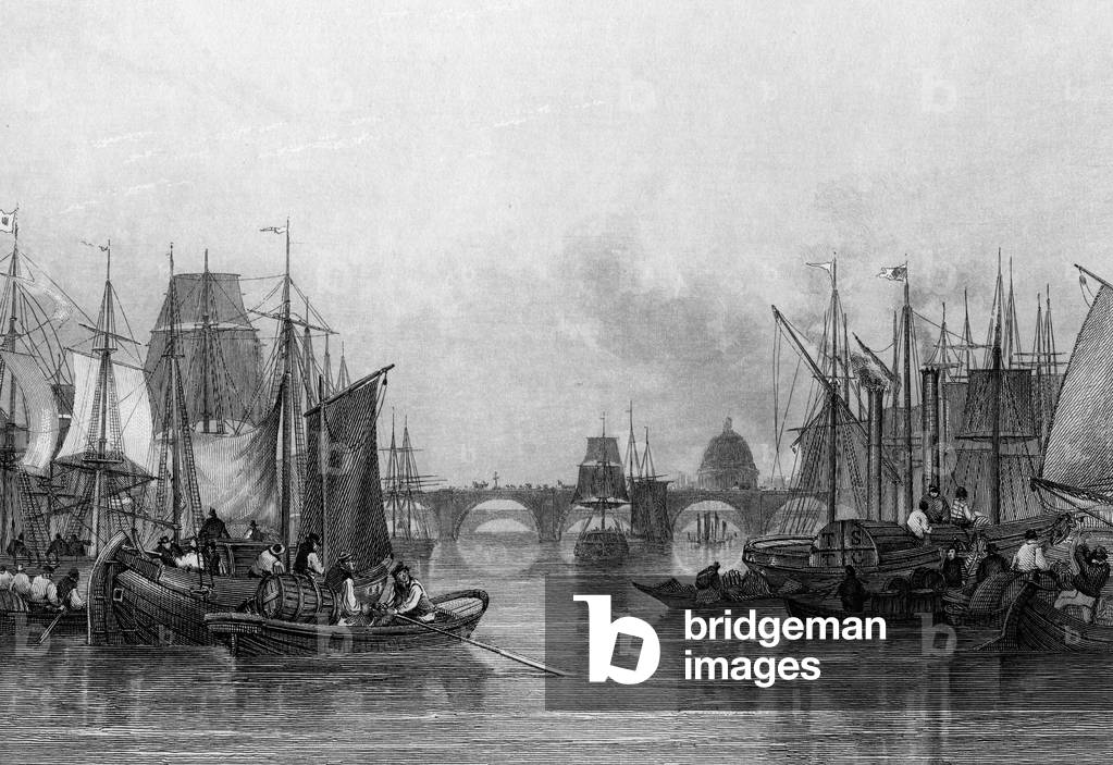 The Upper Pool, River Thames, engraved by John Woods, 1851 (engraving)