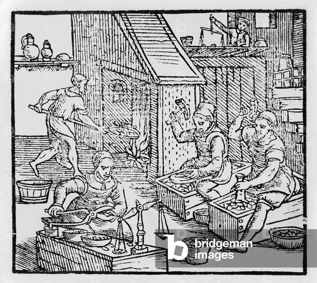 Fabbri da donna (xilografia) (foto b/n)