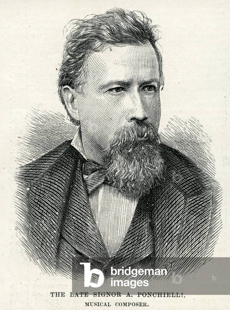 Portrait of Amilcare Ponchielli, 1886 (engraving)