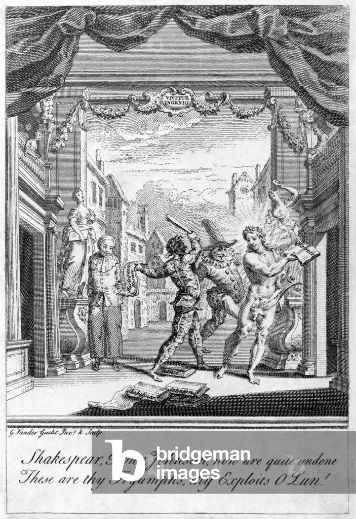 Satire on the popular stage, 1756 (etching)