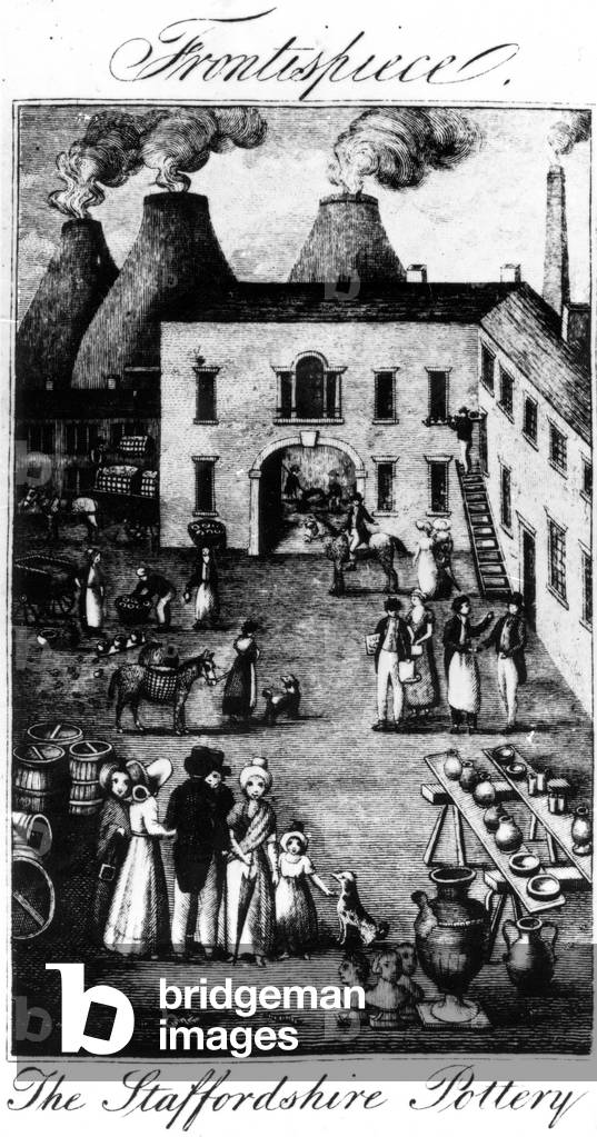 The Staffordshire Pottery, taken from , 1827 (engraving)