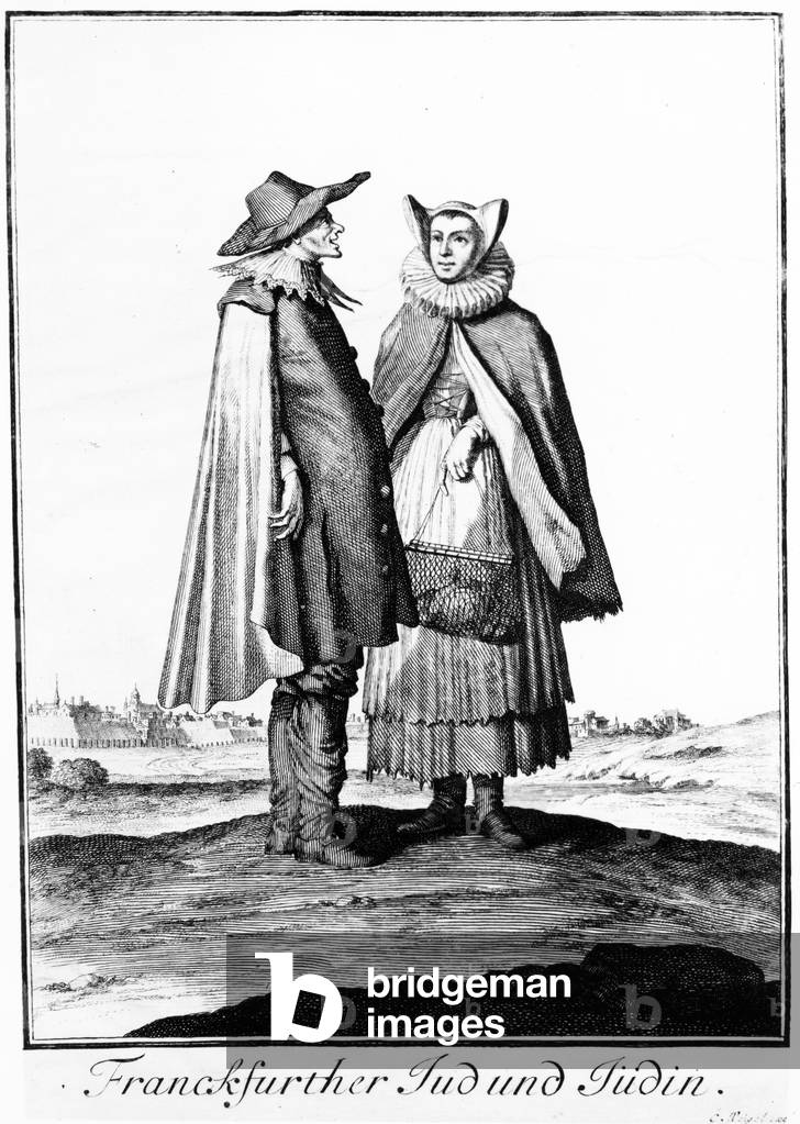 A Jewish Couple from the Frankfurter Judengasse, 1703 (etching)
